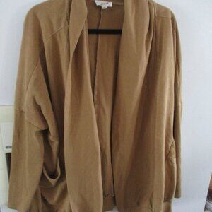 Heyson modern tan  Brown Cardigan L  generous sizing